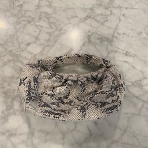 Snake print shoulder bag